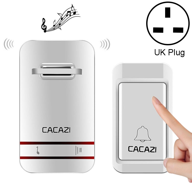 CACAZI V027G One Button One Receivers Self-Powered Wireless Home Kinetic Electronic Doorbell, UK Plug CACAZI V027G One Button One Receivers Self-Powered Wireless Home Kinetic Electronic Doorbell, UK Plug